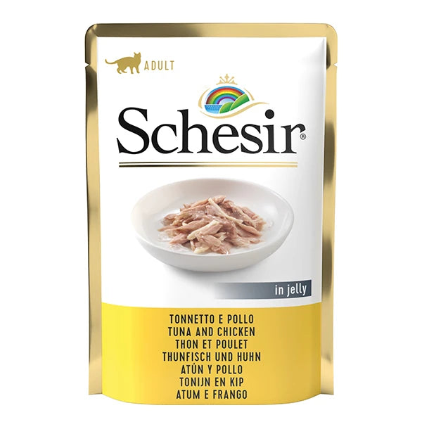 Schesir Jöleli Ton Balık ve Tavuklu Yetişkin Konserve Kedi Maması